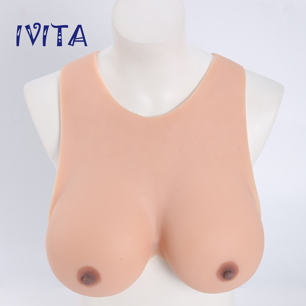 E Cup Soft Silicone Breast Forms Transgender CD 3XL Silicone Boobs Two Straps