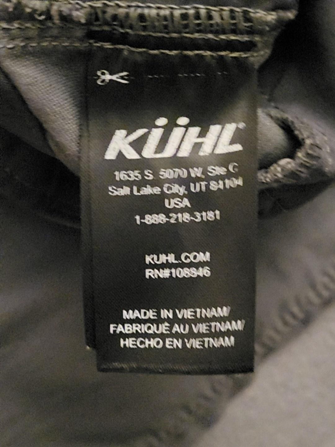 Kuhl Pants Mens 34×34 Gray Resistor Lite Chino Stretch Travel Outdoor Casual