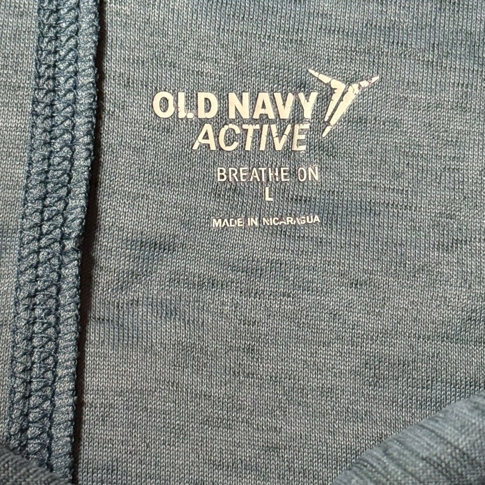 Old Navy Active Teal Blue Green Hooded Sweatshirt Lightweight Pullover Women’s L