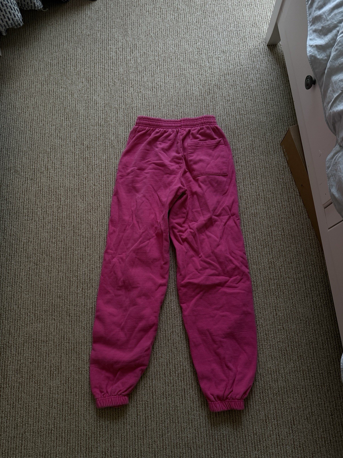 SP5DER Pink Jogger Sweatpants Pants Graphic Print Elastic Waist Casual