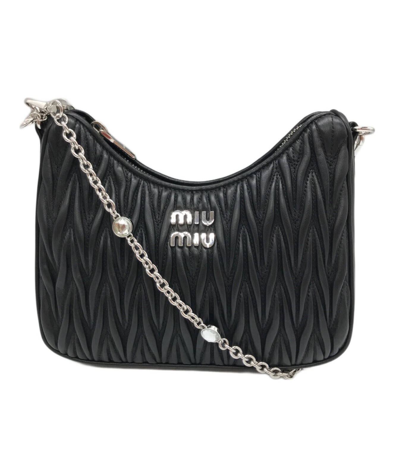 MIU MIU 2WAY Bag Nylon Black 5BH211 Authentic From Japan