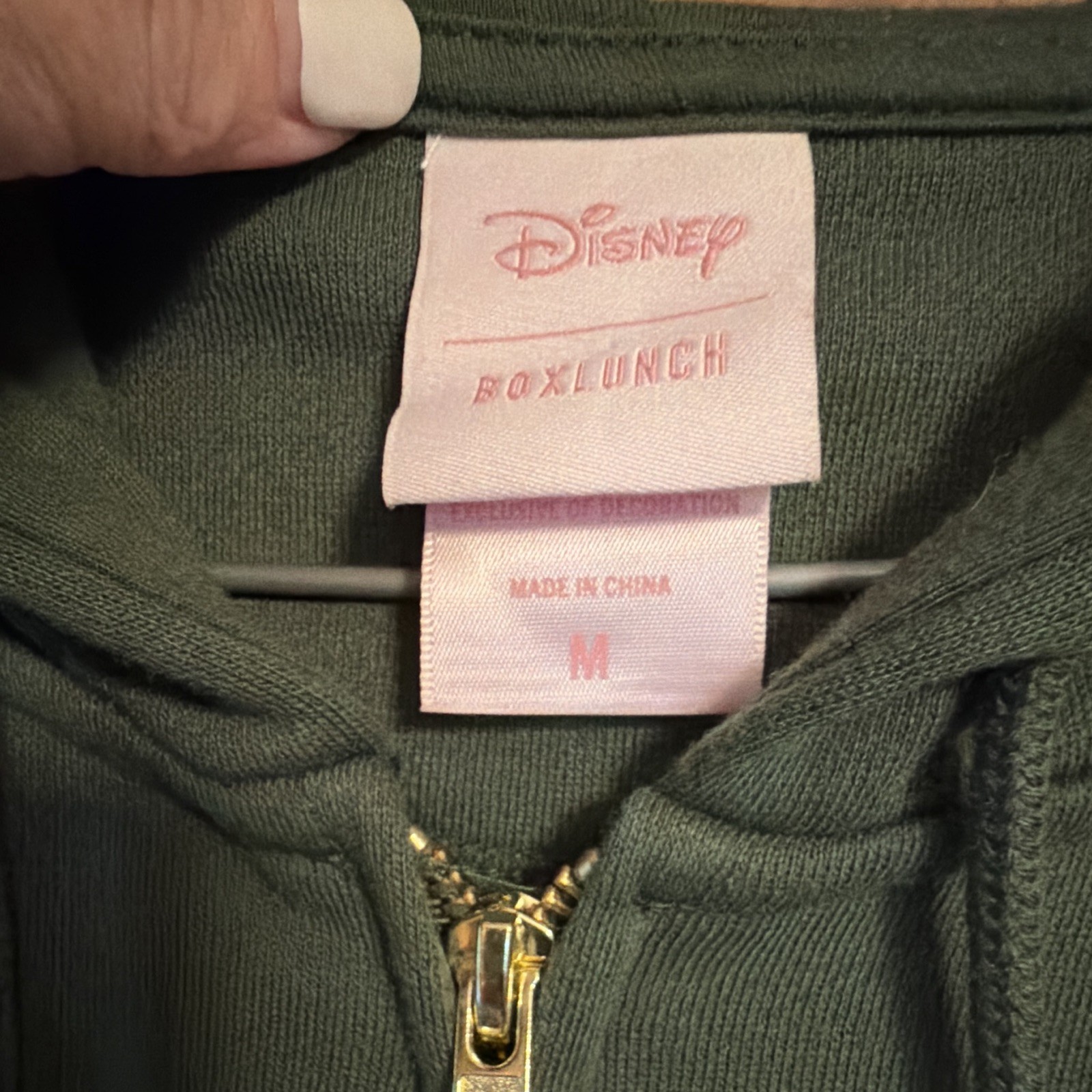 Disney BoxLunch Tiana Princess Green Full Zip Hoodie Hooded Pockets Women M
