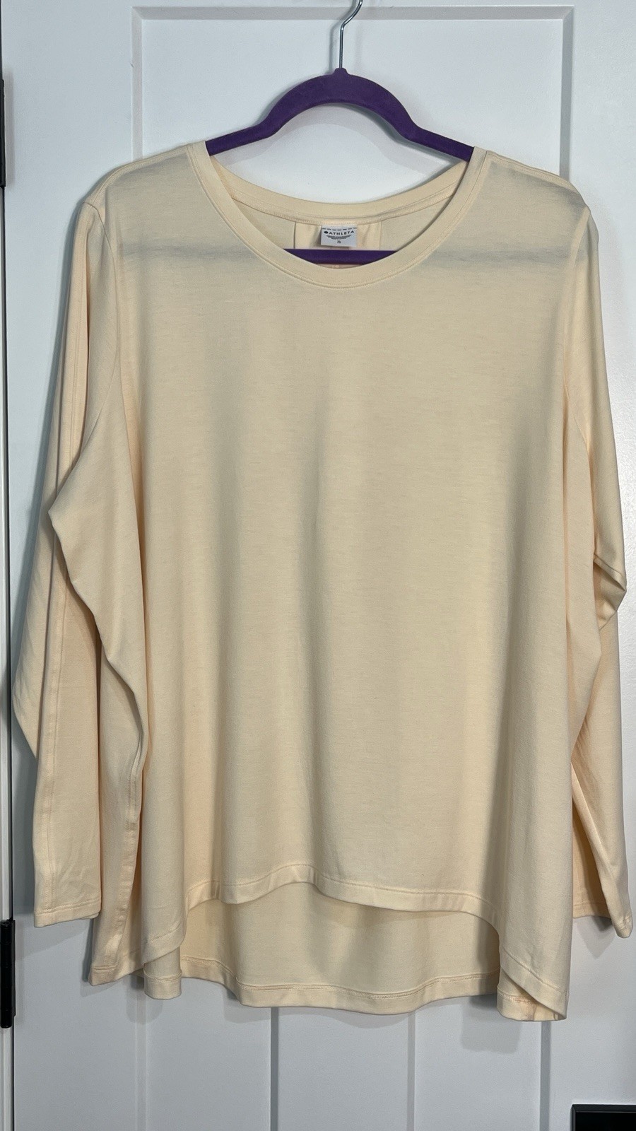 Athleta Women Move With Ease Top Sz XL Butter Yellow TENCEL Modal Yoga Pullover
