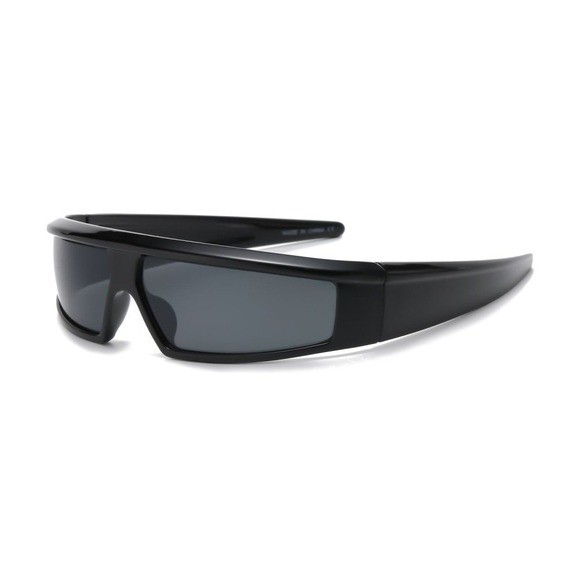 Women Sunglasses Driving Dark Black Lens Wrap Around Outdoor Street Wear Hip Hop