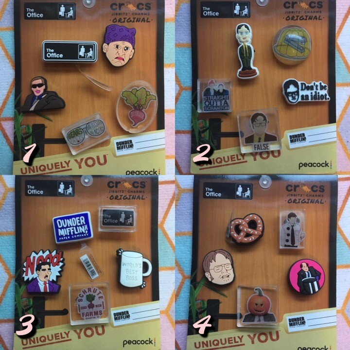 Crocs Handmade jibbitz 5pc The Office Dunder Mifflin Jello Pretzel shoe charms 2
