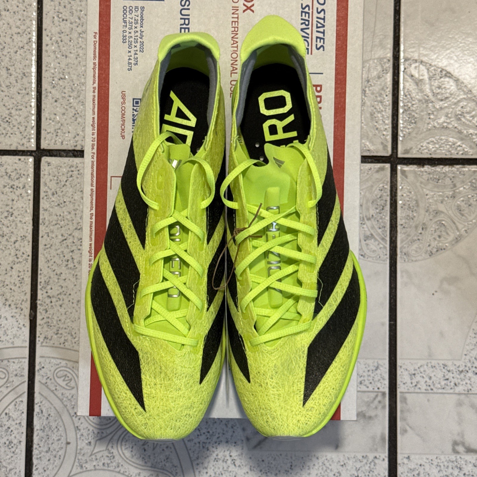 New Adidas Adizero Prime SP 3 Track Spikes Neon Men’s Size 6.5 / W 7.5 IH5800
