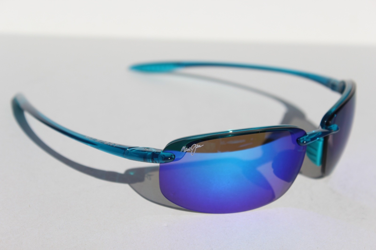 MAUI JIM Hookipa POLARIZED Sunglasses B407-03 Transparent Blue/Maui Blue NEW