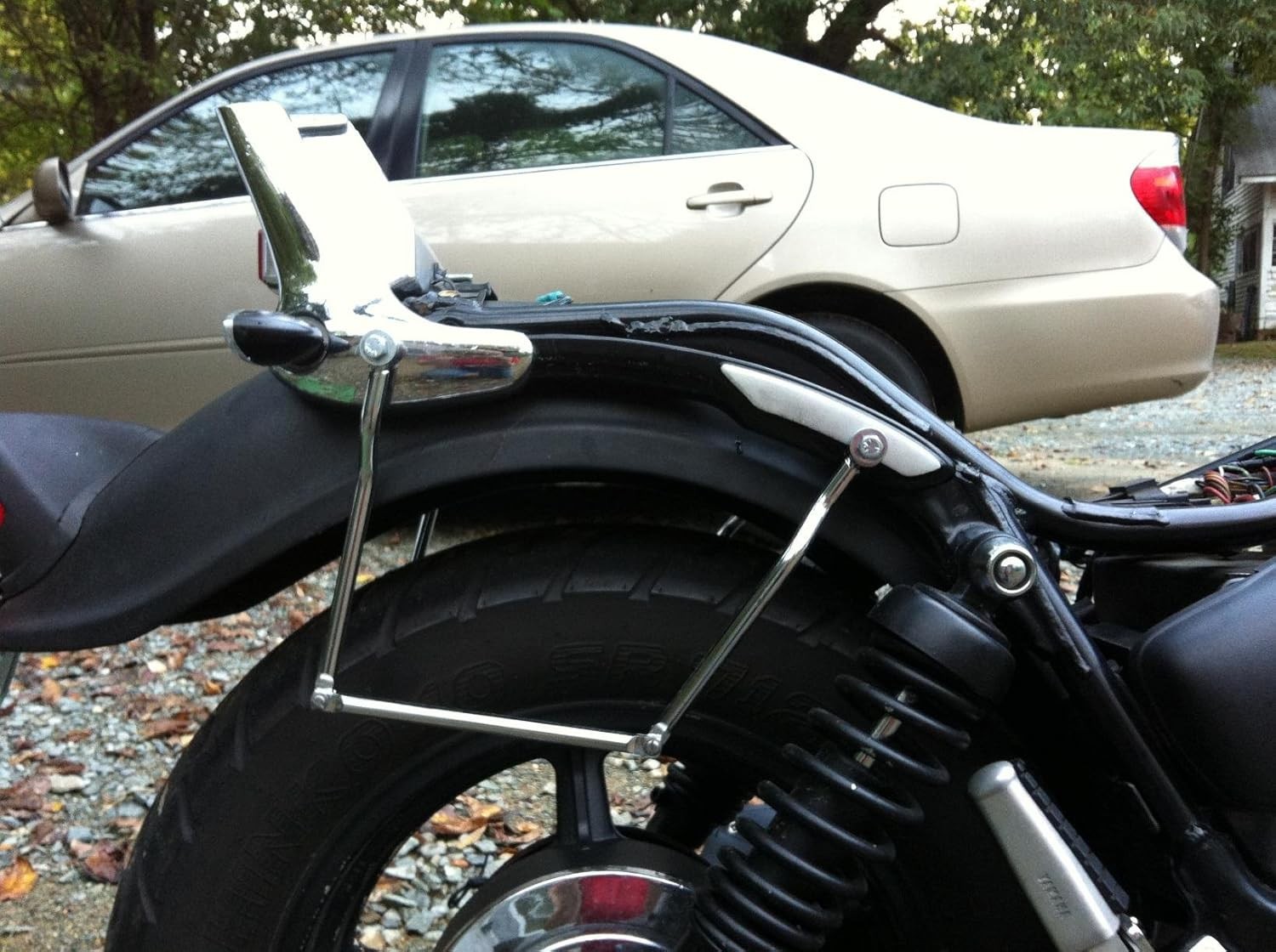 Saddlebag Support Bars Brackets (Chrome)