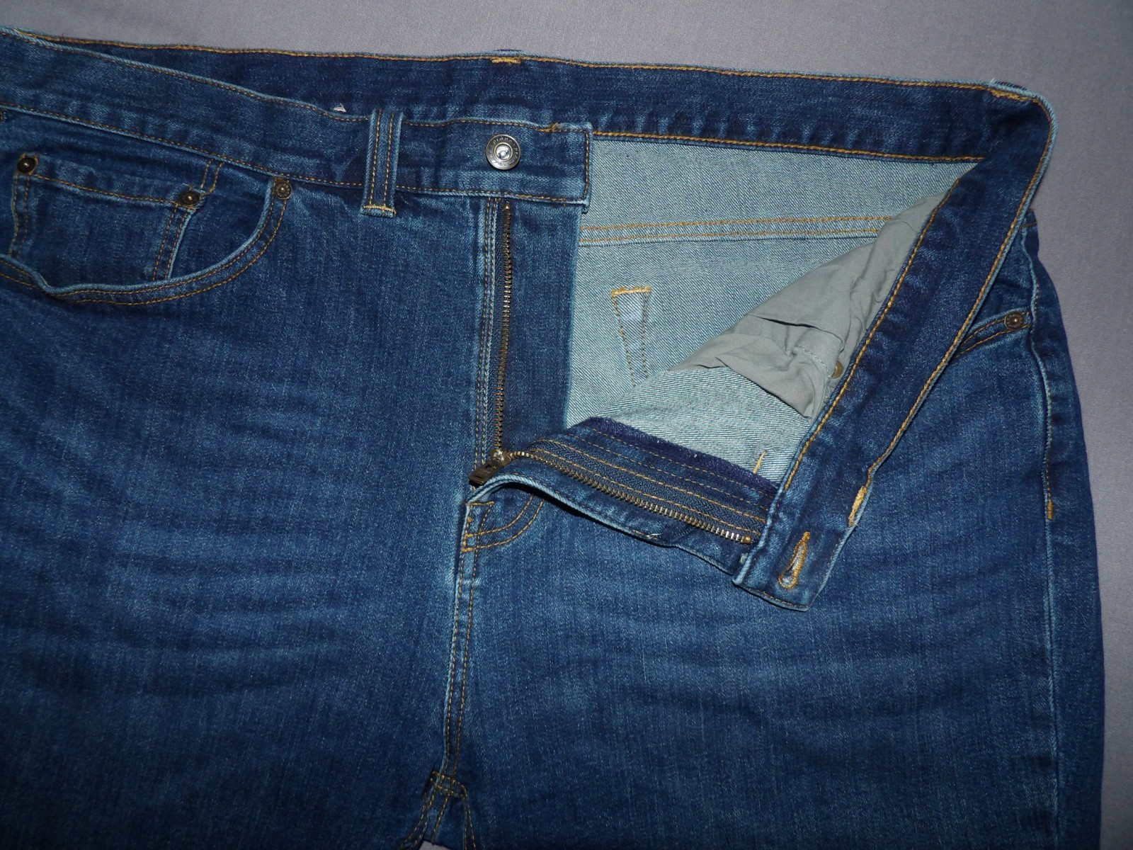 PRANA Medium Wash Stretch Straight Leg Denim Jeans Men’s 38 X 30