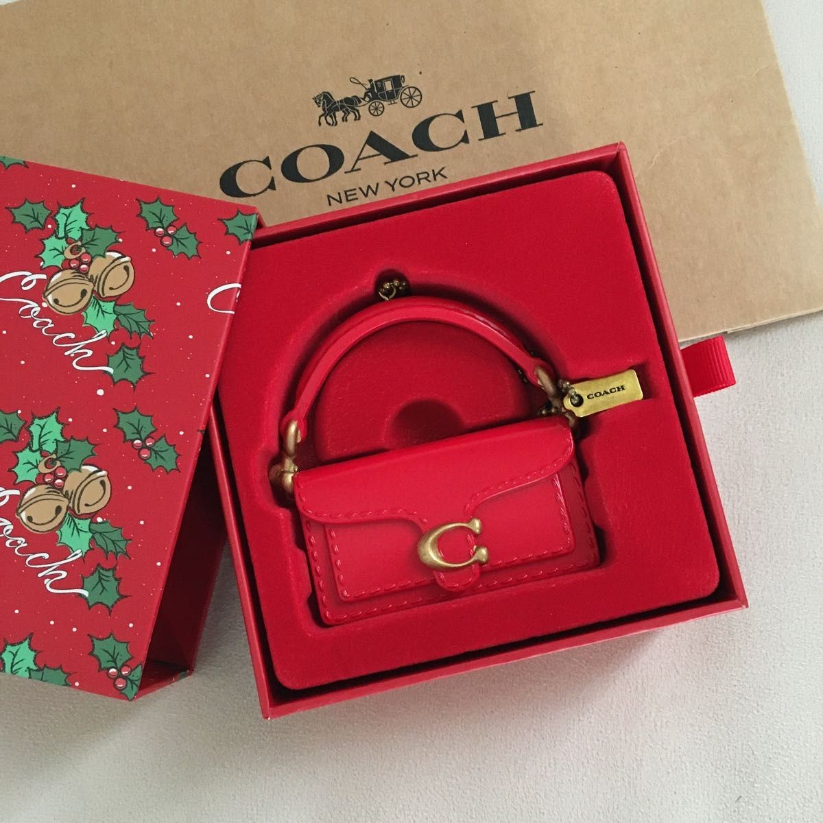 COACH bag Christmas Width 7.1cm x Height 7.7cm x Depth 2.3cm