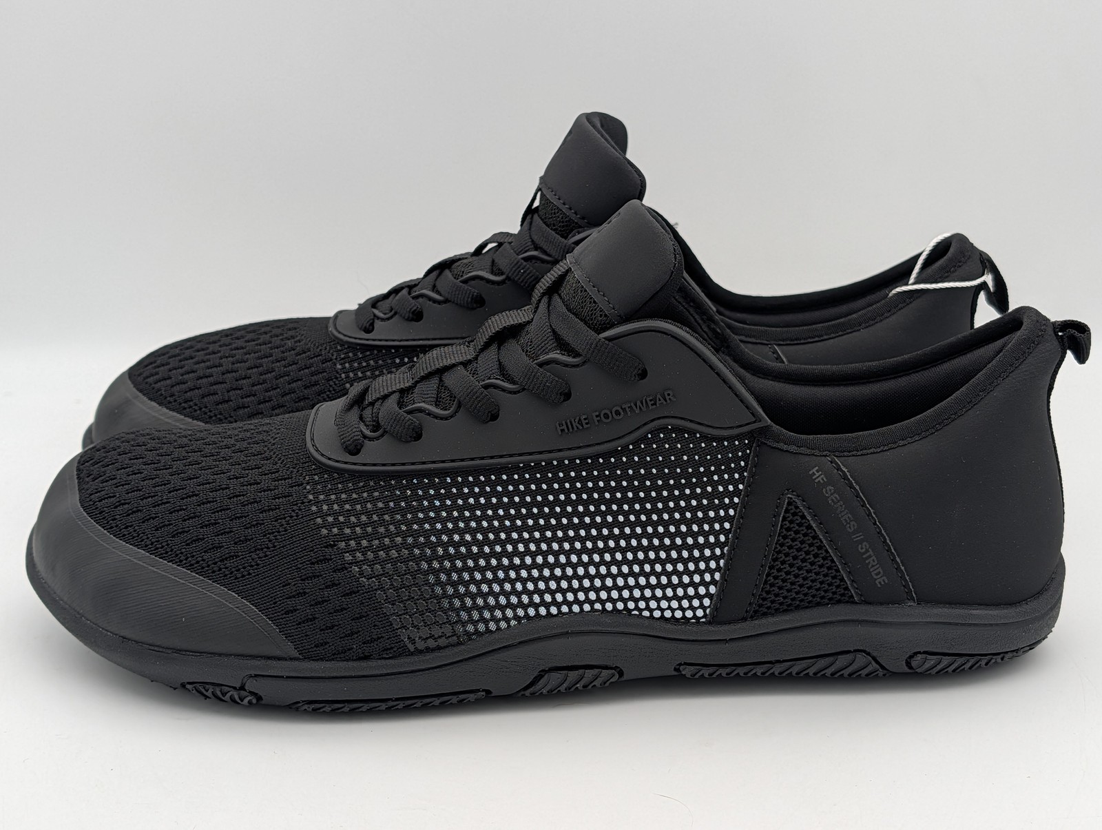 Hike Footwear W14 M12 HF Stride Black Barefoot Water Shoes Wide Toe Box