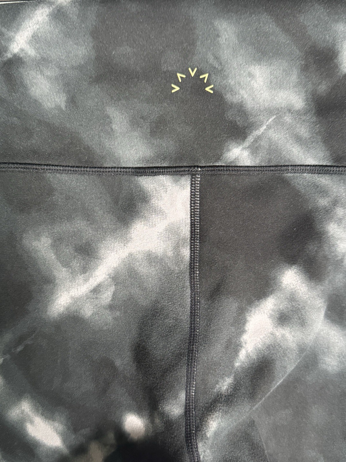 Varley Womens Century Leggings Black Gray Tie Dye Mid Rise 26” Ankle Active Sz L