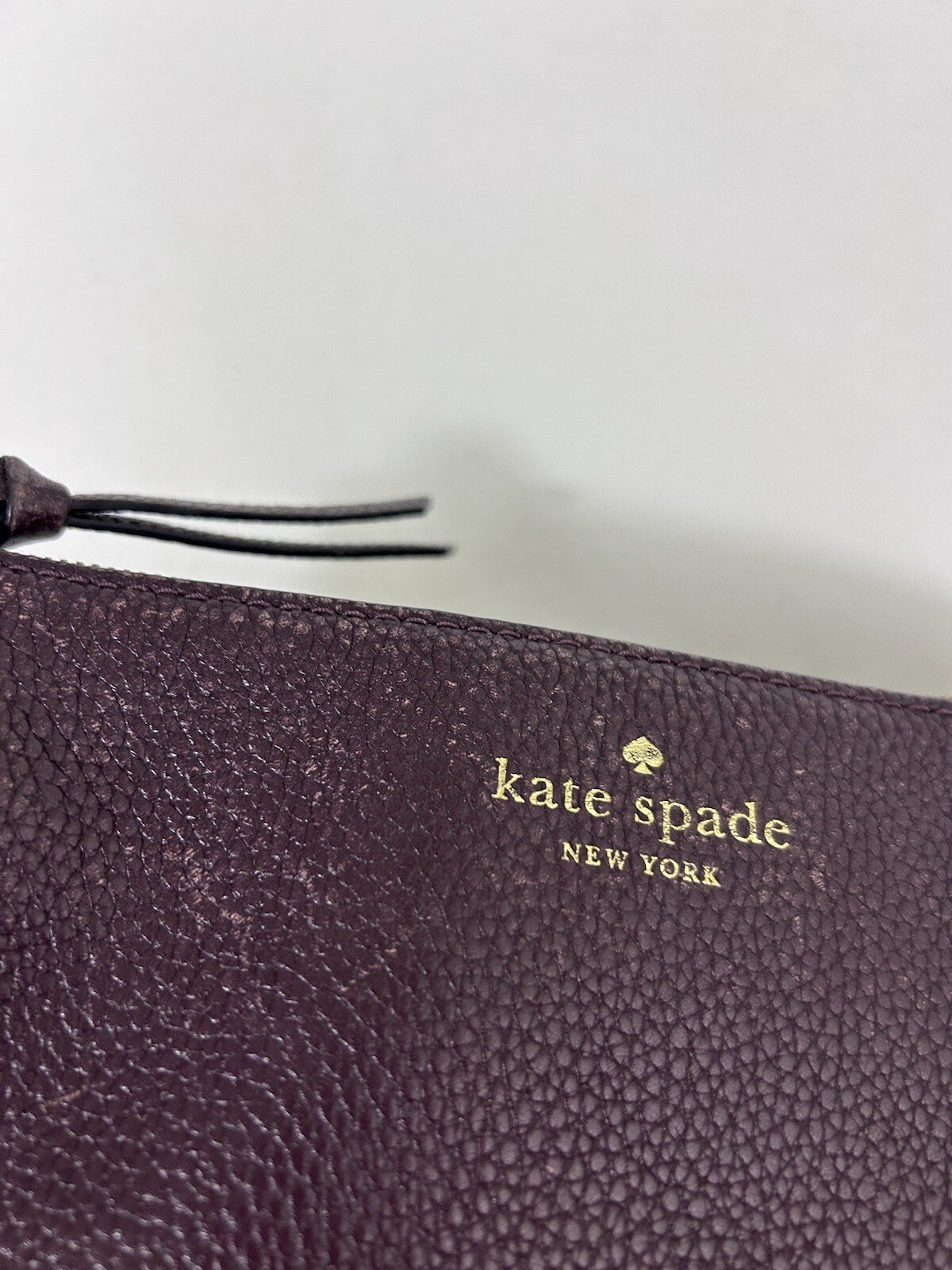 Kate Spade Burgundy Wine Small Crossbody Purse Handbag 10x7x3 Flaw Repair Needs