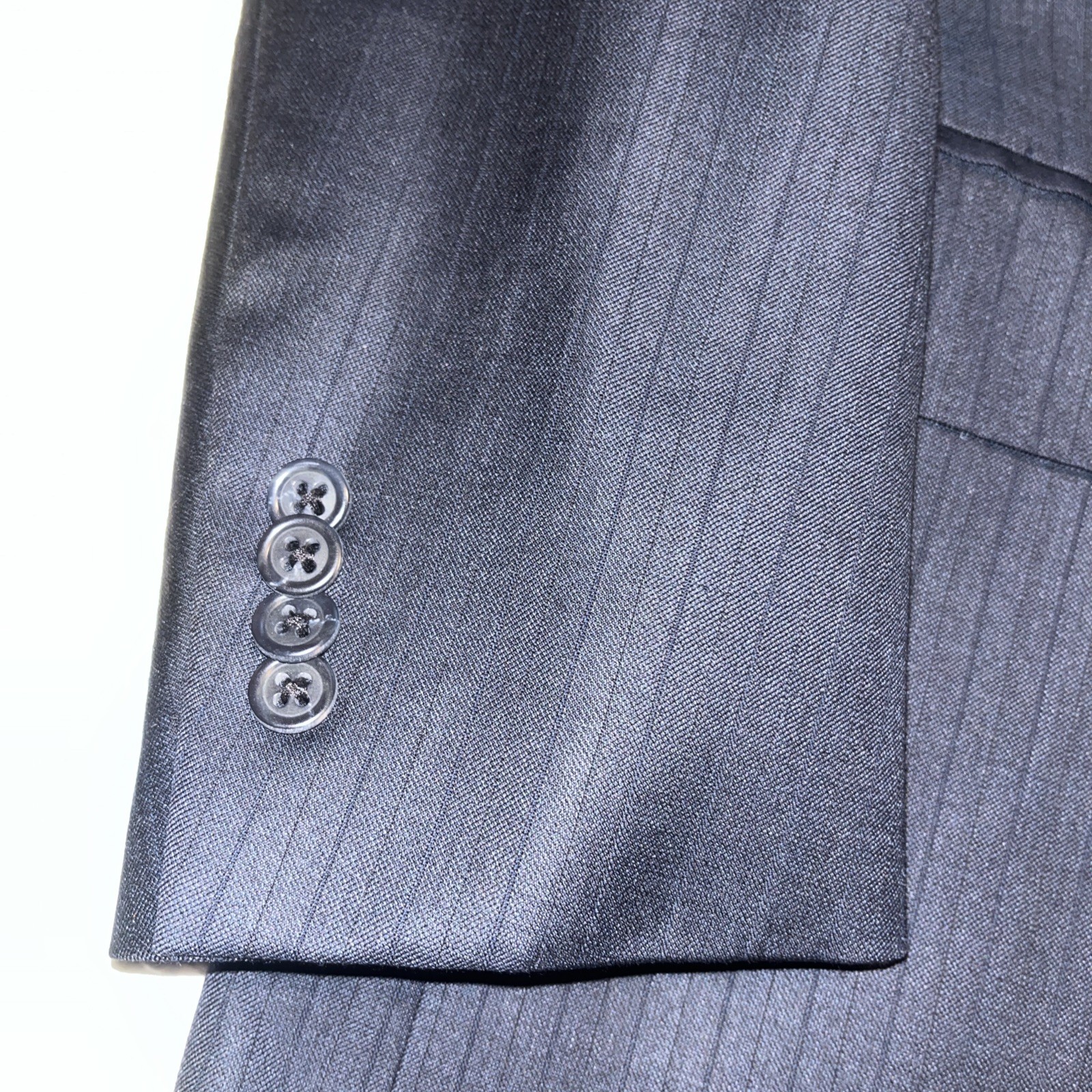Peter Millar Blazer Men’s 42R Blue Wool 2 Btn Patch Pocket Double Vent Half Line