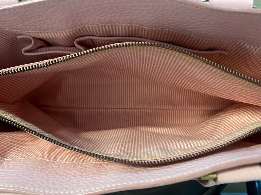 CELINE Boogie Bag Leather Pink Spacious Authentic From Japan