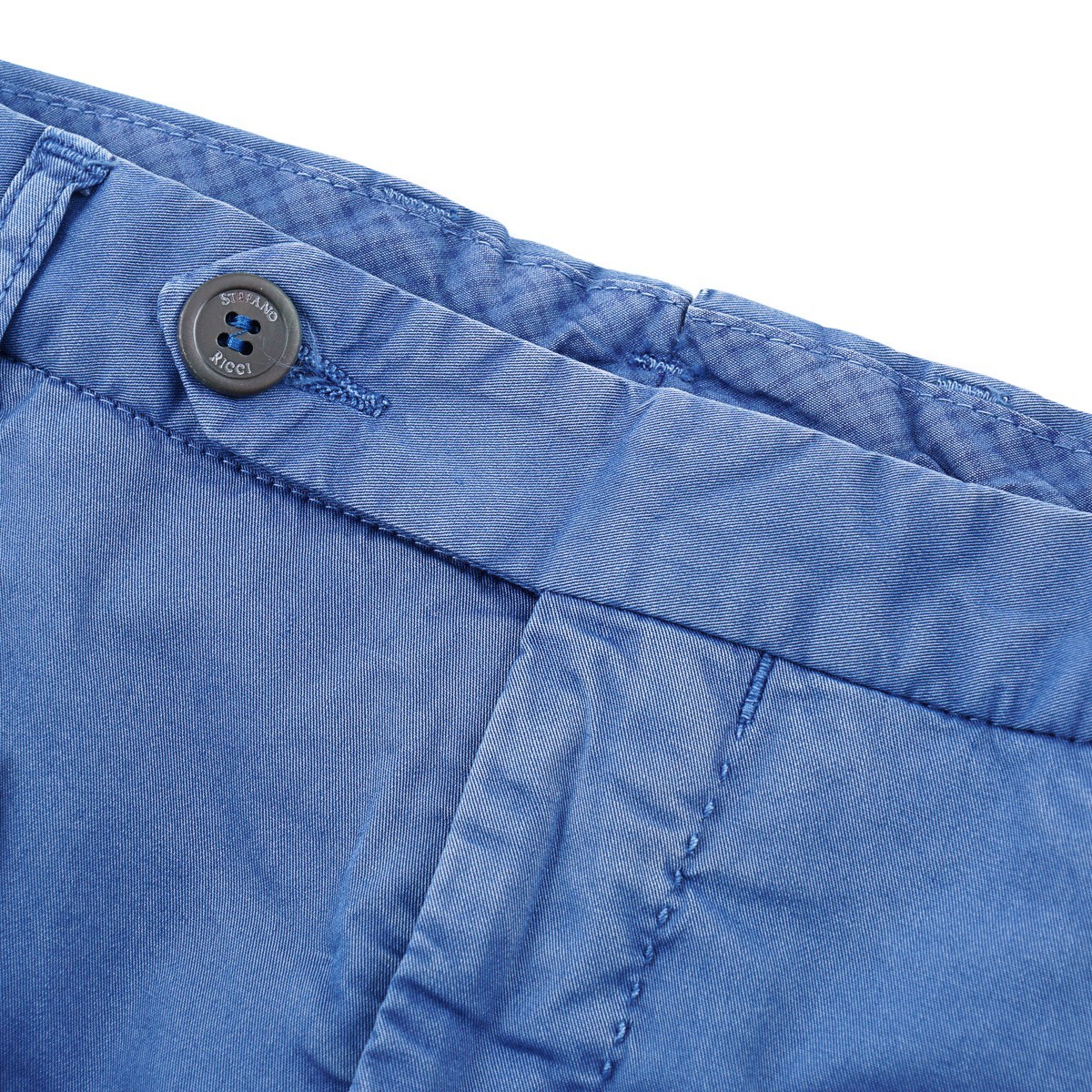 Stefano Ricci Regular-Fit Mid Blue Stretch Cotton Chino Pants 34 (Eu 50) NWT
