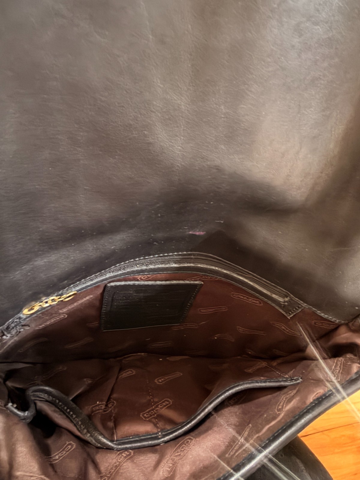 Vintage Coach Black Leather Bag A2D-9824 | Classic Coach Handbag Purse