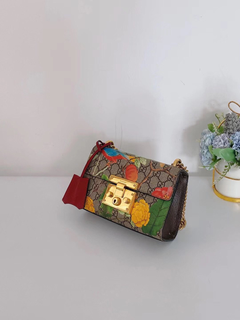 Authentic Gucci Padlock Floral Limited Edition Coated Canvas Crossbody Bag eBay