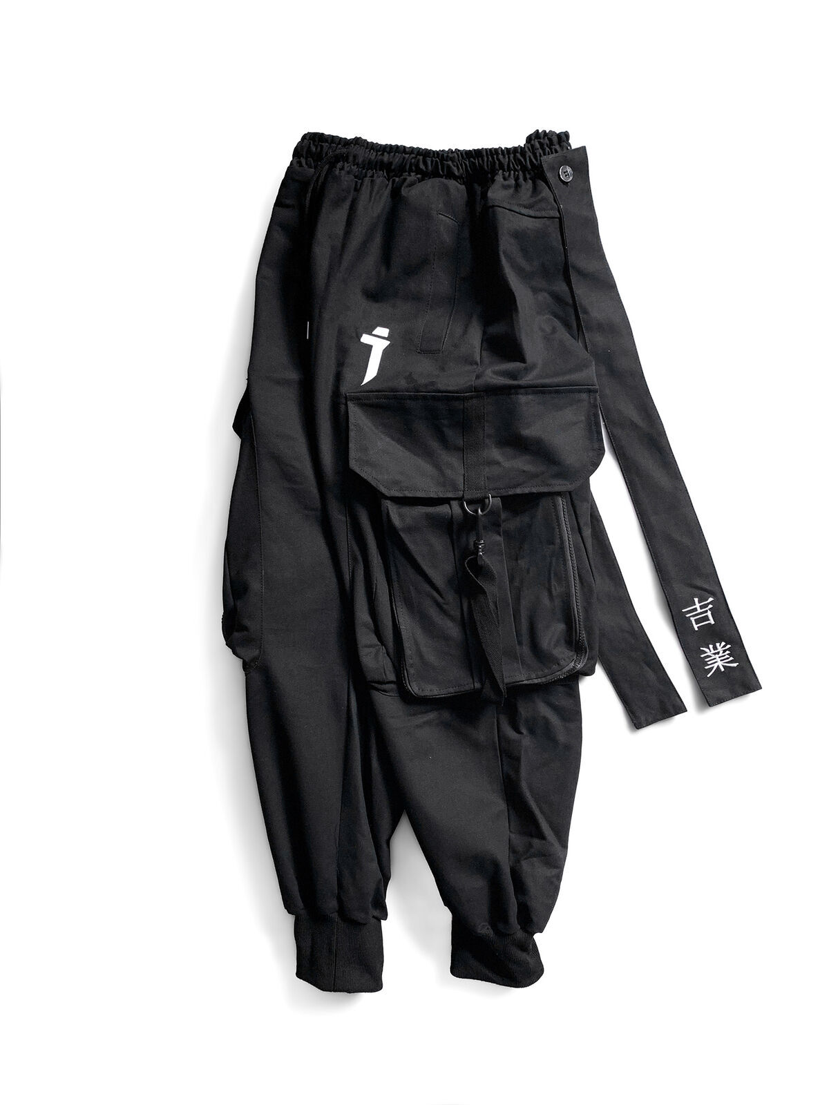 Niepce Streetwear Black Harem Techwear Unisex Joggers Urban Japanese Cargo Pants