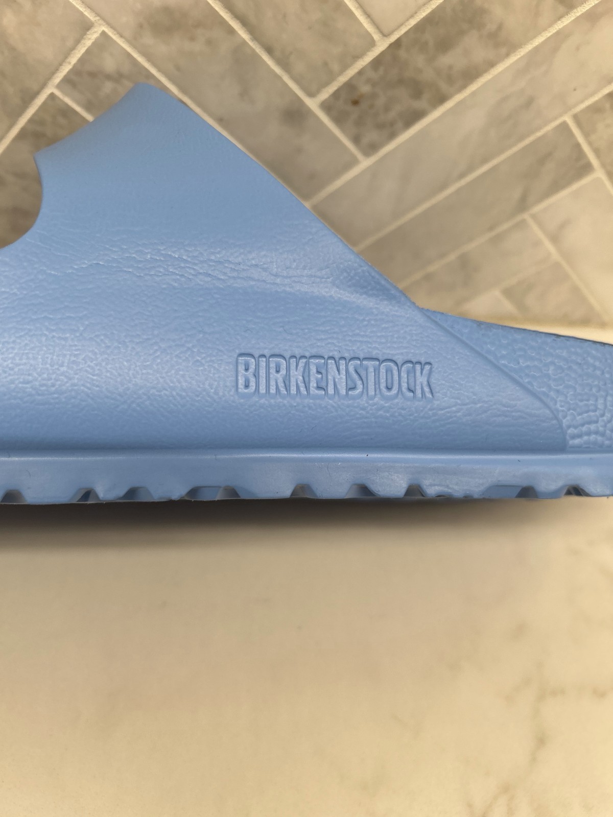 Birkenstock Arizona Essentials EVA Sandals Womens 10 41 Sky Blue Slip On Slides