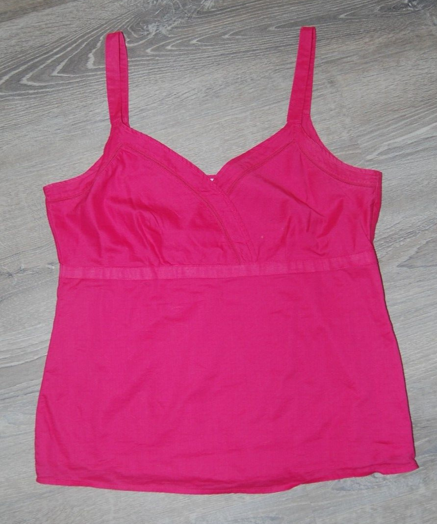 Gap Top Size Large Pink Pull Over Sleeveless Side Zipper Tank Top Lined