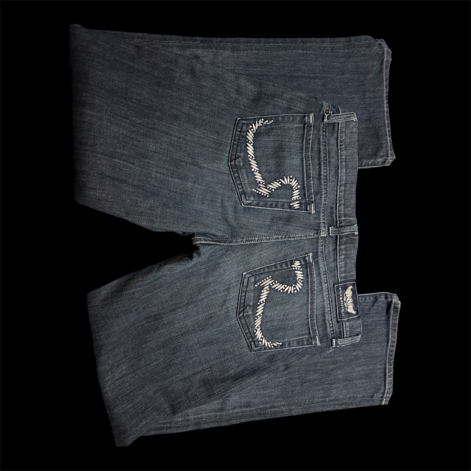 Rock & Republic Women’s Jeans Size 28 Blue Denim, Straight Leg, Dark Wash