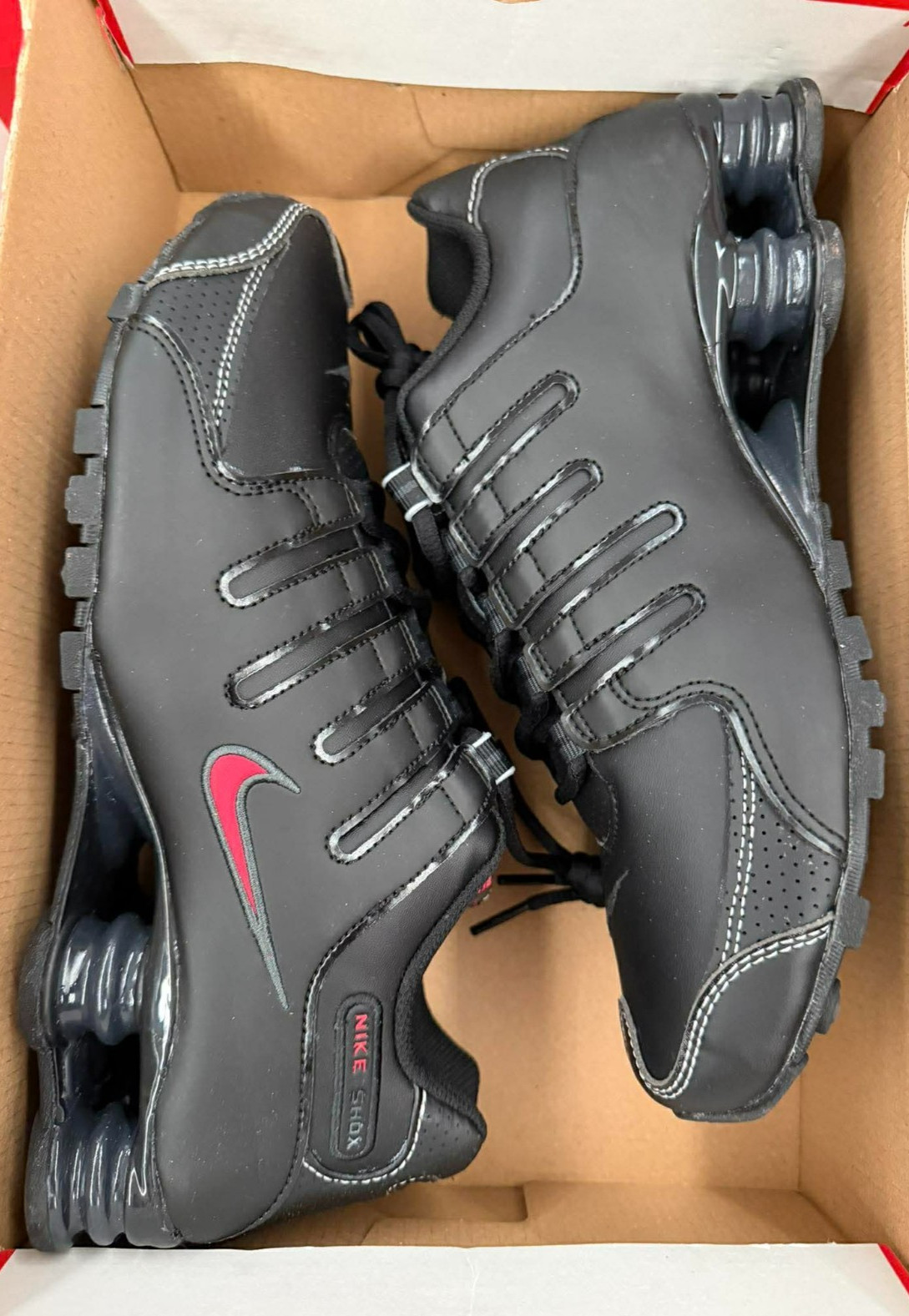 SIZE 9 – NEW Nike Shox NZ ‘Black Varsity Red’ 378341-017 SNEAKERS SHOES