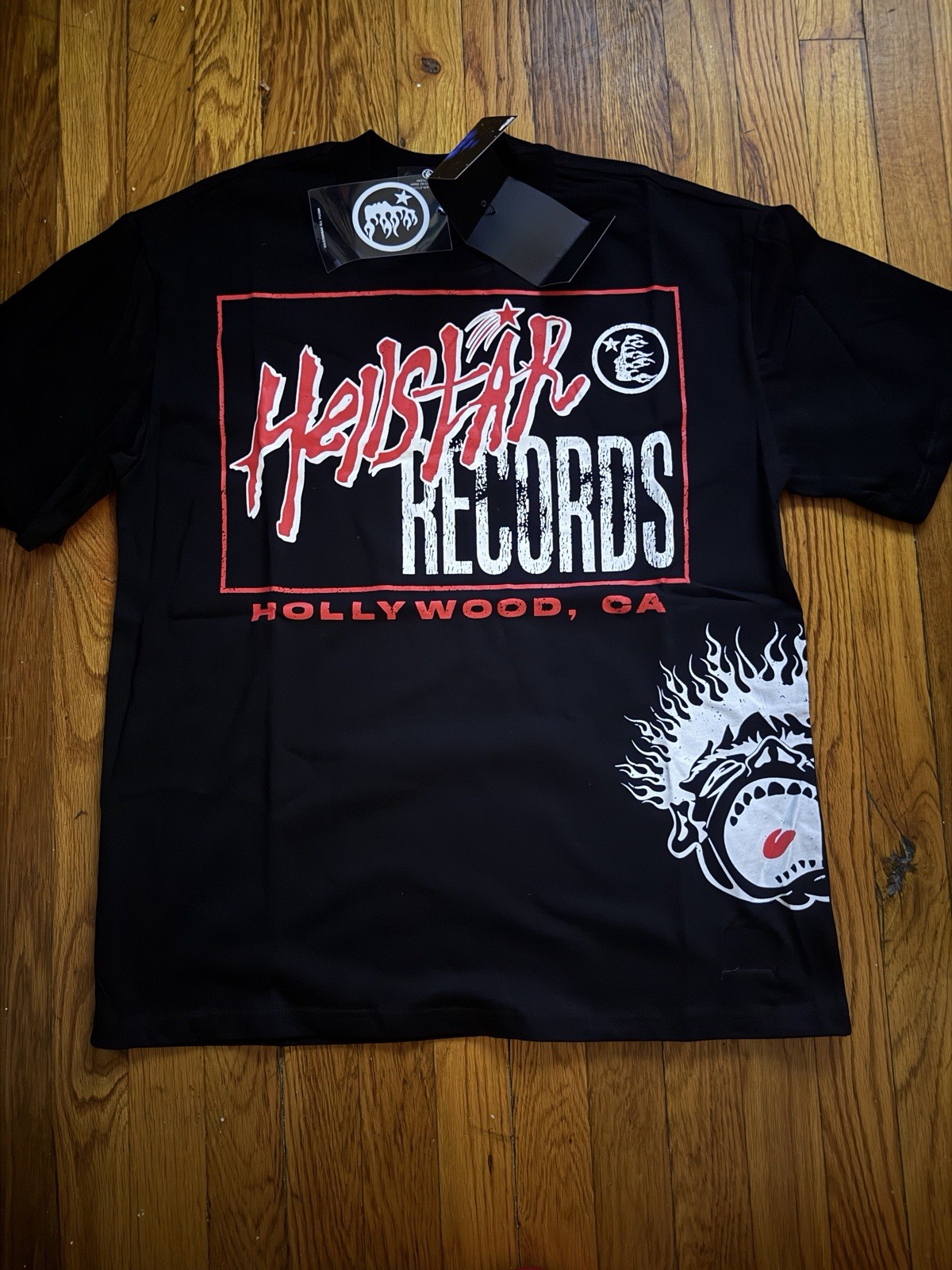 Hellstar Records Hollywood CA Path to Paradise Black Graphic Logo T-Shirt M