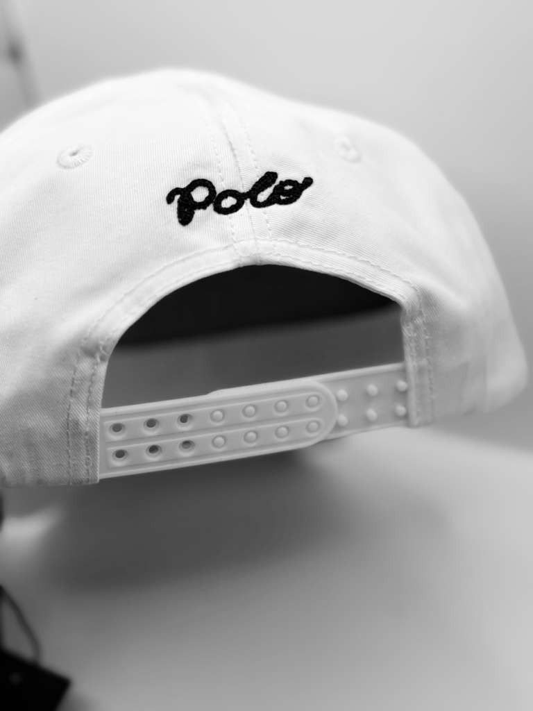 Polo Ralph Lauren “Ralph” Applique Twill Ball Cap Hat White Navy NWT