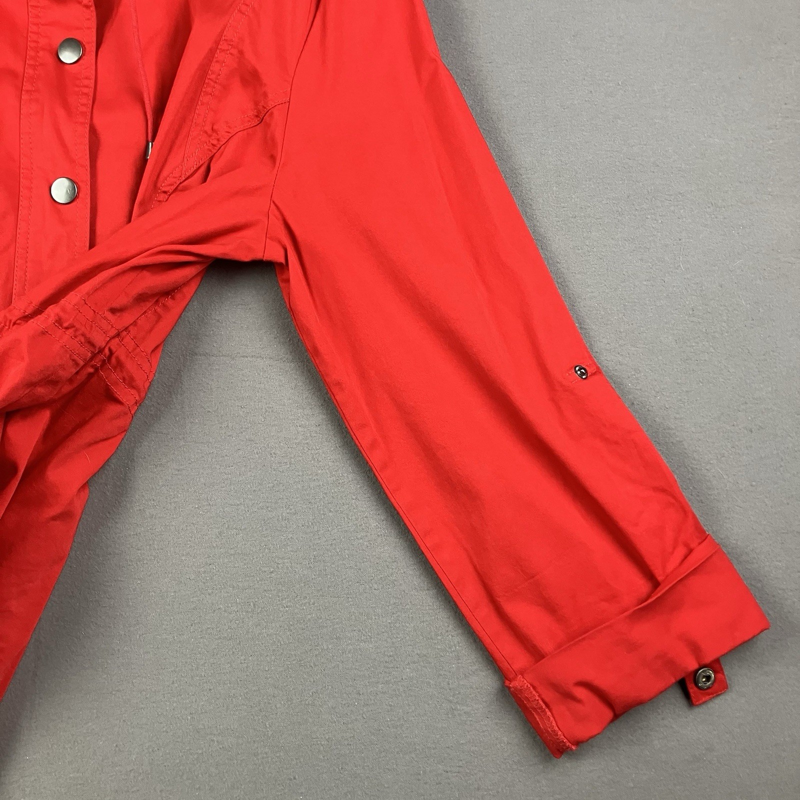 Style & Co. Women’s Size Large Red Jacket Full Zip Button Snap Outdoor Coat