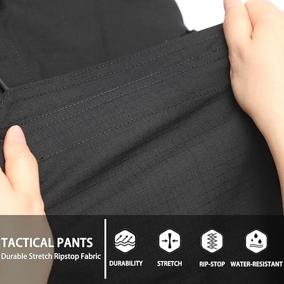 Men Cargo Pants Soldier Straight-fit Tactical Work Combat Trousers Outdoor AA