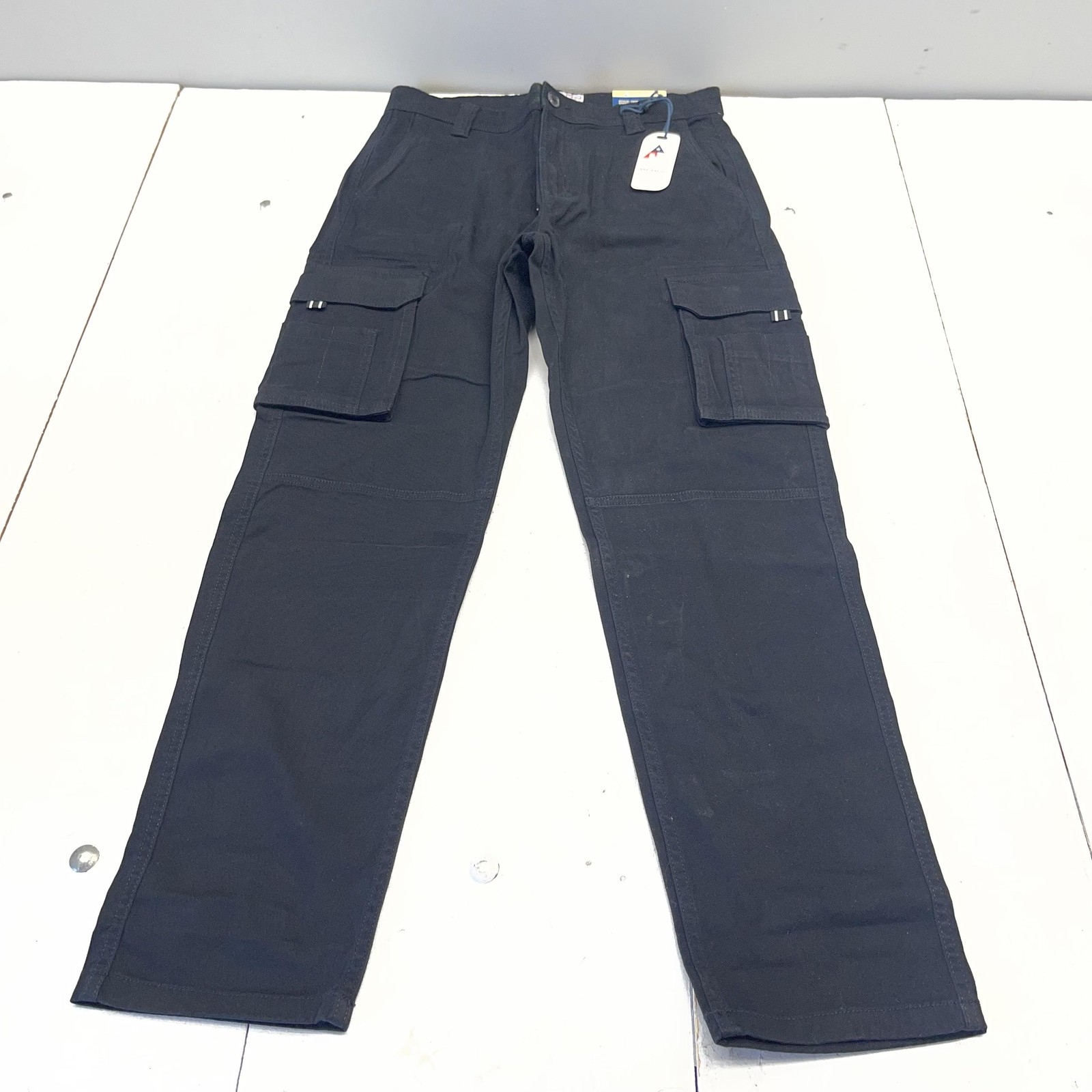 Alamo Cargo Pants Mens 32×32 Black Stretch Straight Utility Workwear Pockets
