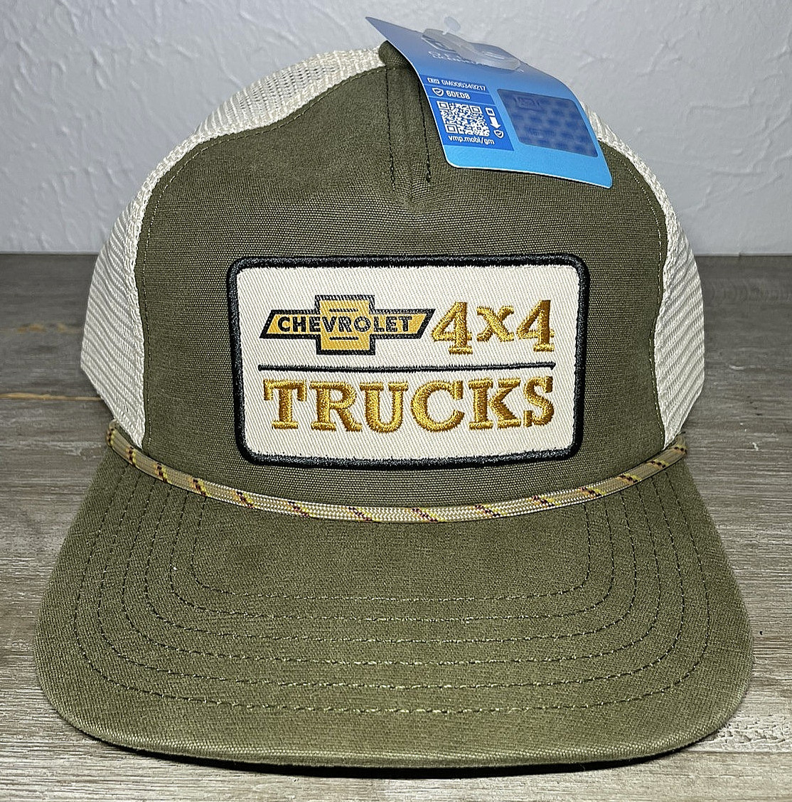 NWT Chevy Chevrolet 4X4 Truck Patch Rope Snap-Back Fits Most Trucker Hat Cap NEW
