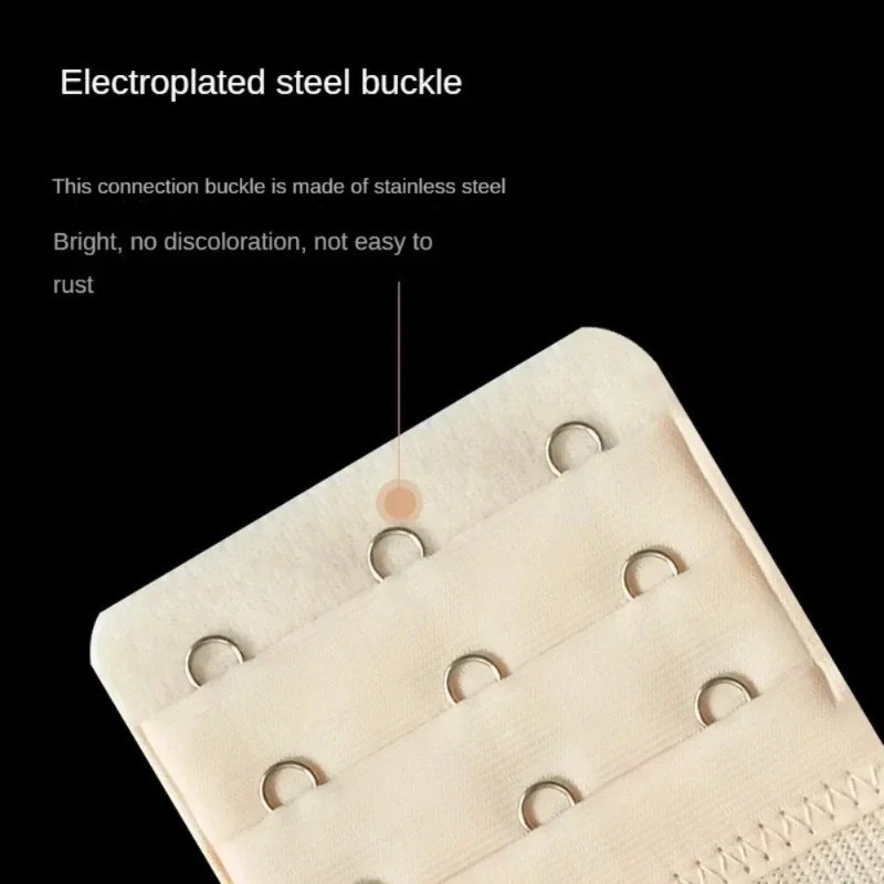 Adjustable Bra Extender 3 Hooks Elastic Underwear Strap Extension Belt Buckle