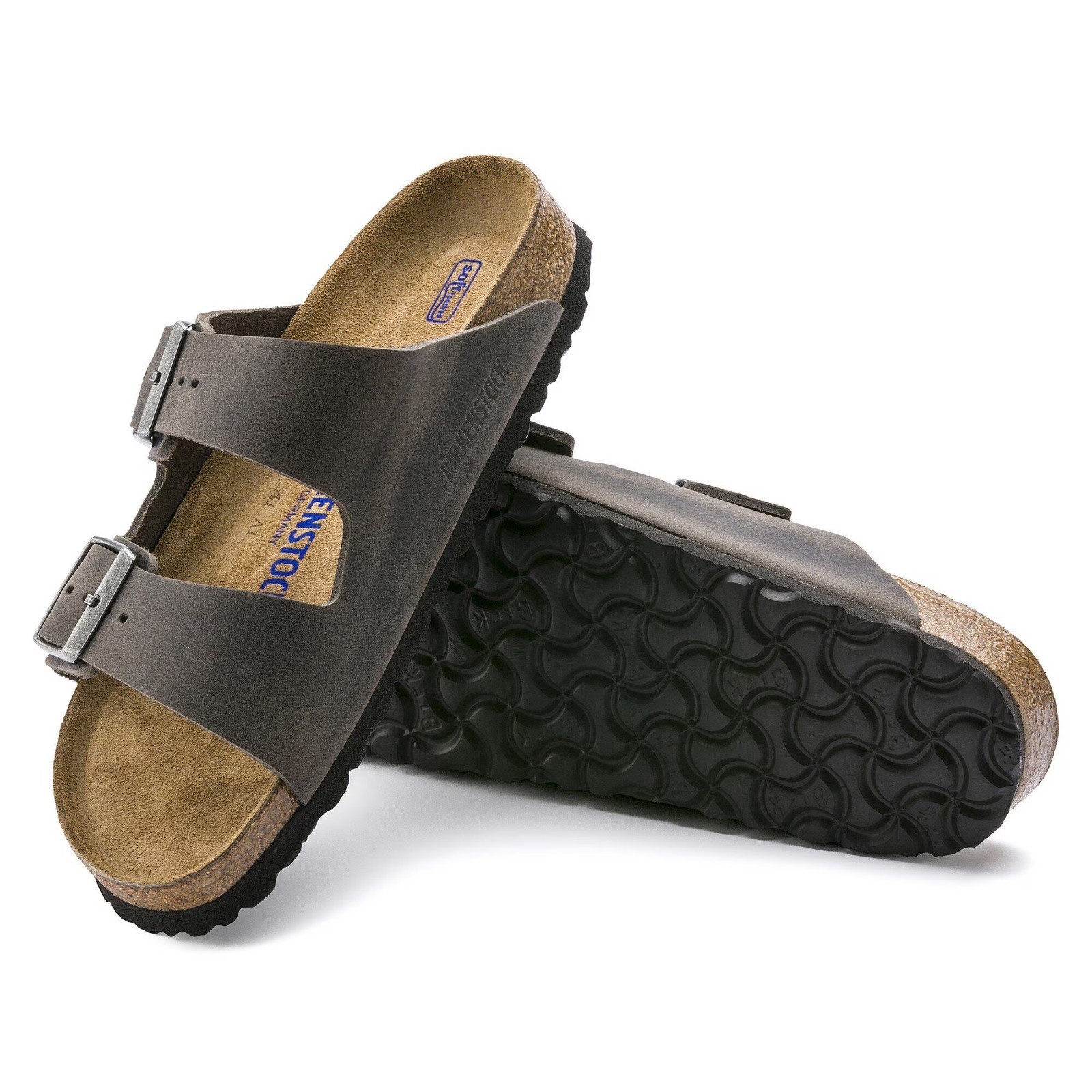 Birkenstock Arizona Soft Footbed Oiled Leather Sandals – Iron