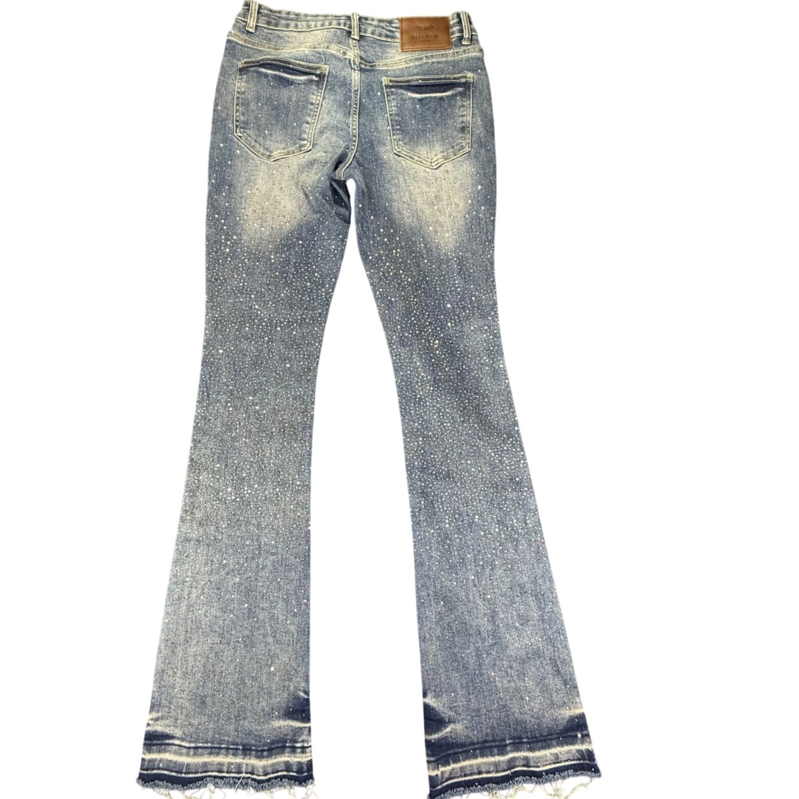 REELISTIK DIAMOND STUD STACKED PREMIUM DENIM DISTRESSED MENS SZ 32×35 ROCKSTAR