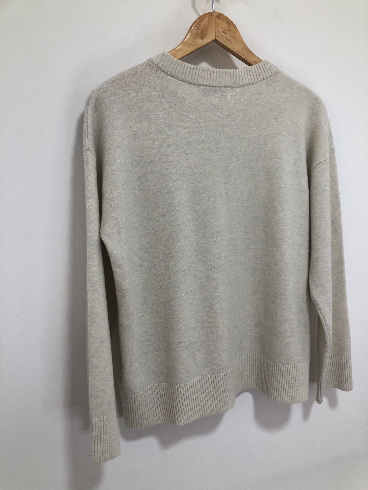 Marks & Spencer Fair Isle Jumper Size Medium Cream Sequin Yoke Soft Cozy Women’s