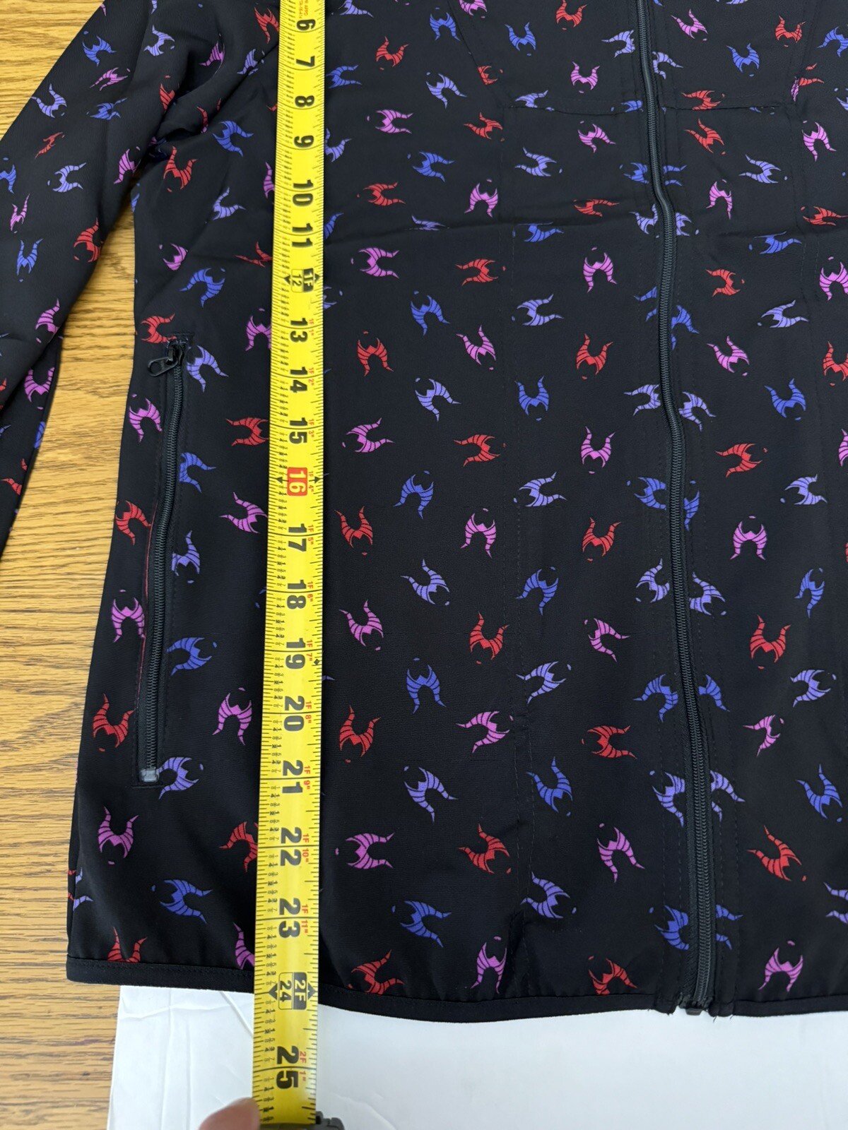 Disney Villains Malificent Sz S Packable Full Zip Scrub Jacket New