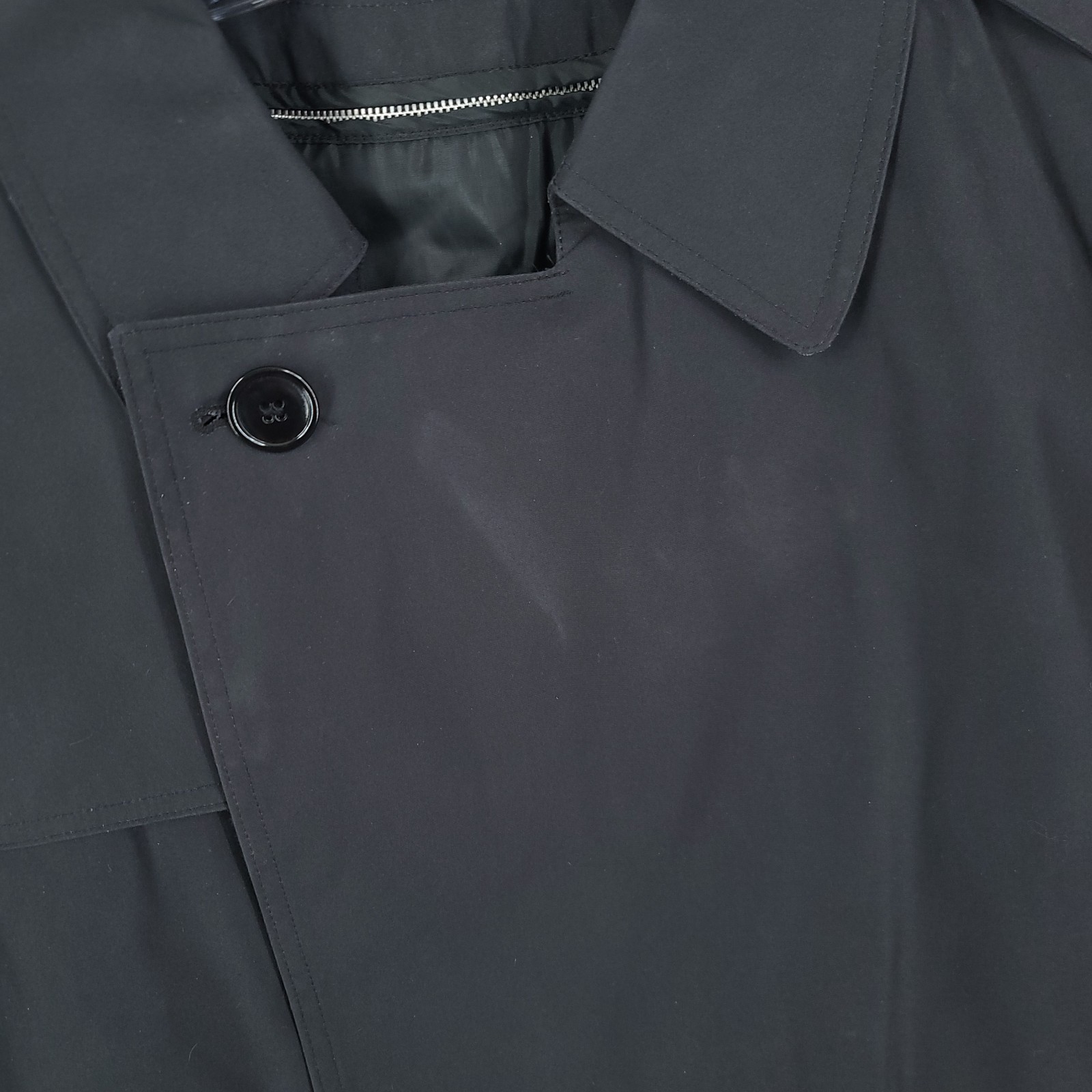 Defence Logistics Trench Pea Coat Mens 44L Black All Weather Army Lined NWT FLAW