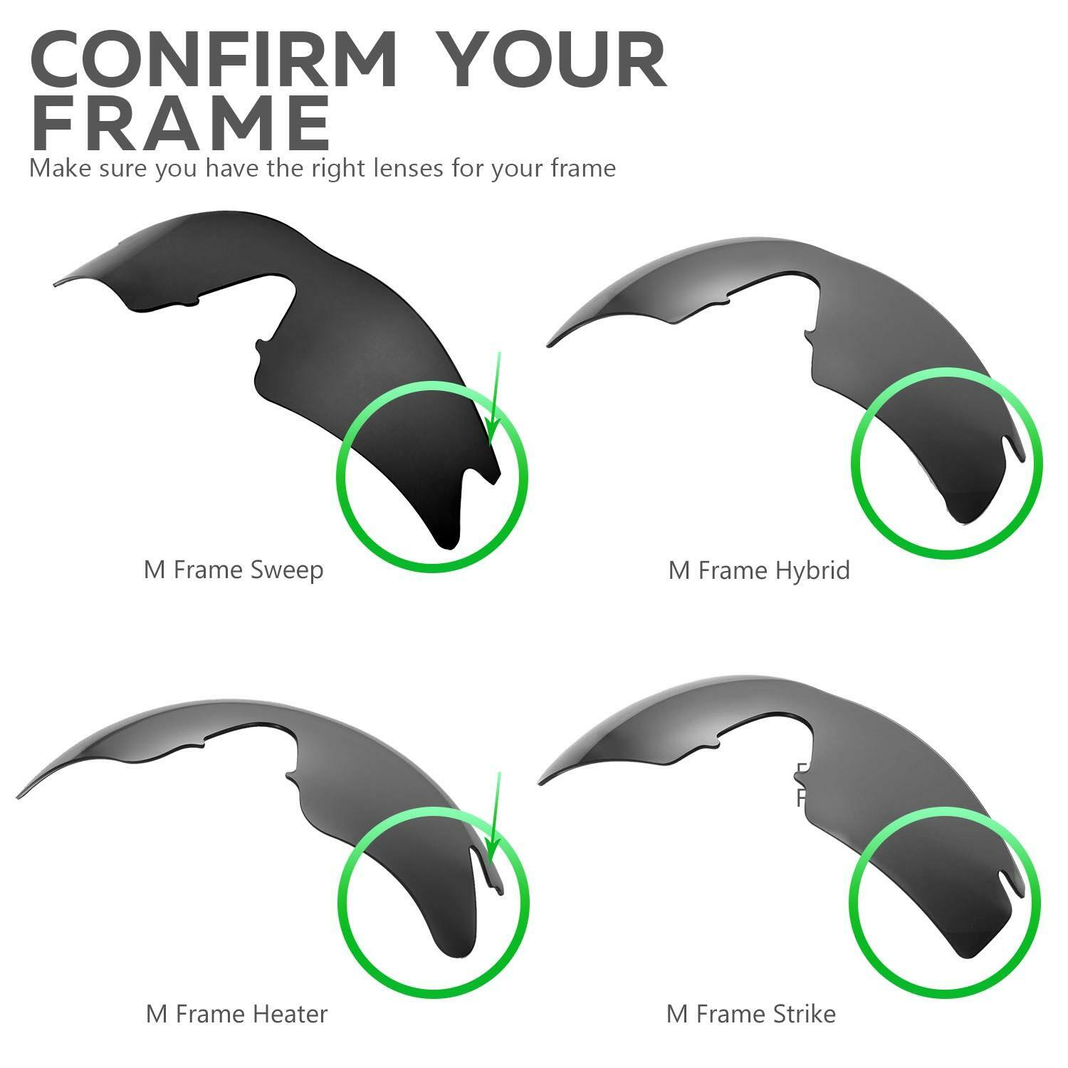 Walleva Replacement Lenses for Oakley M Frame Heater Sunglasses-Multiple Options