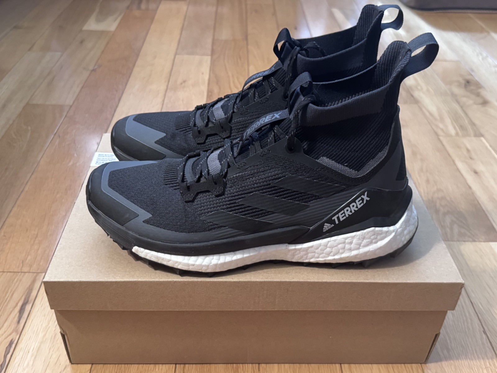 Adidas Terrex Free Hiker 2.0 – Core Black/Grey Six/Carbon, Size 9, Pre-Owned