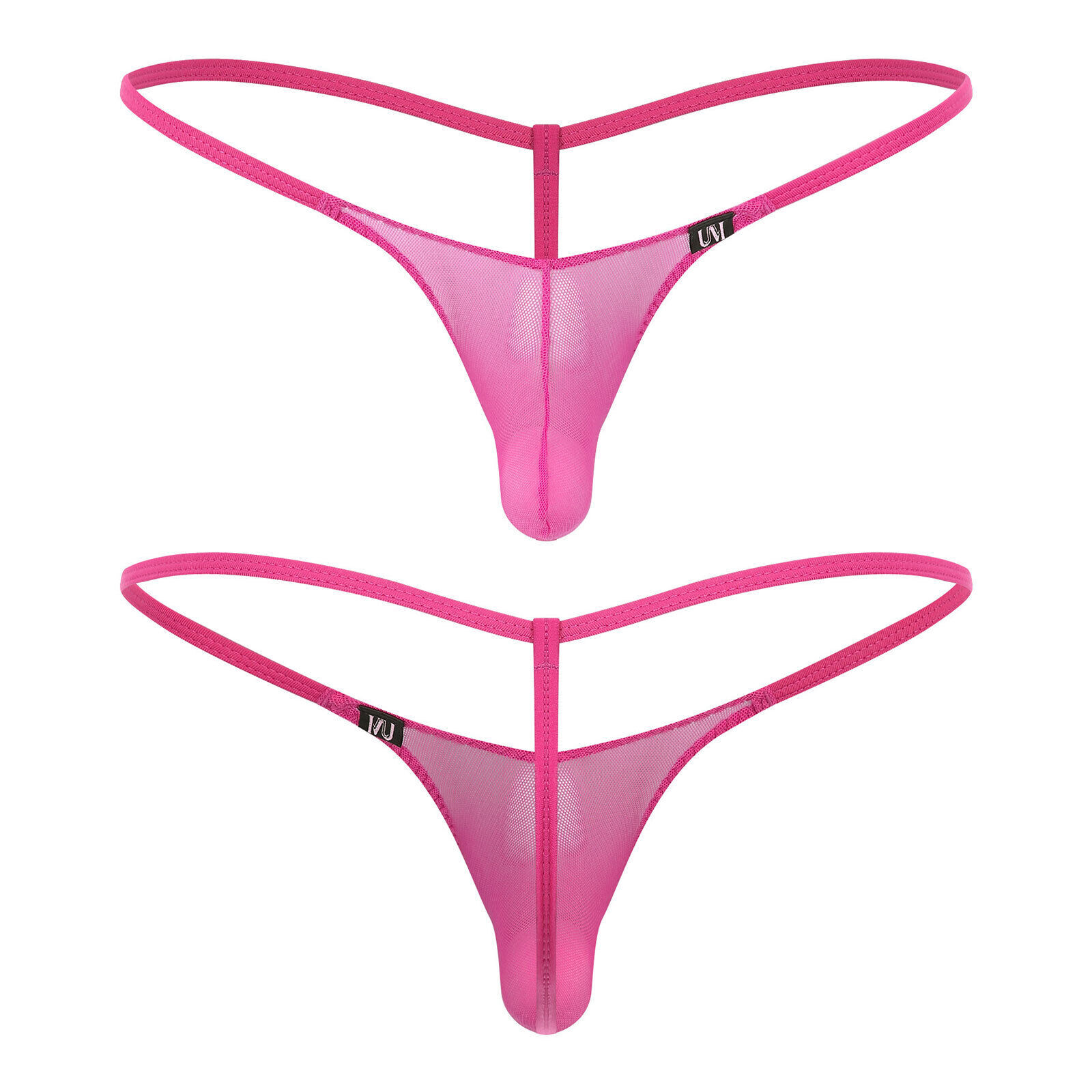 Mens See Through Mini Thong Bulge Pouch T-Back G-string Low Rise Micro Underwear