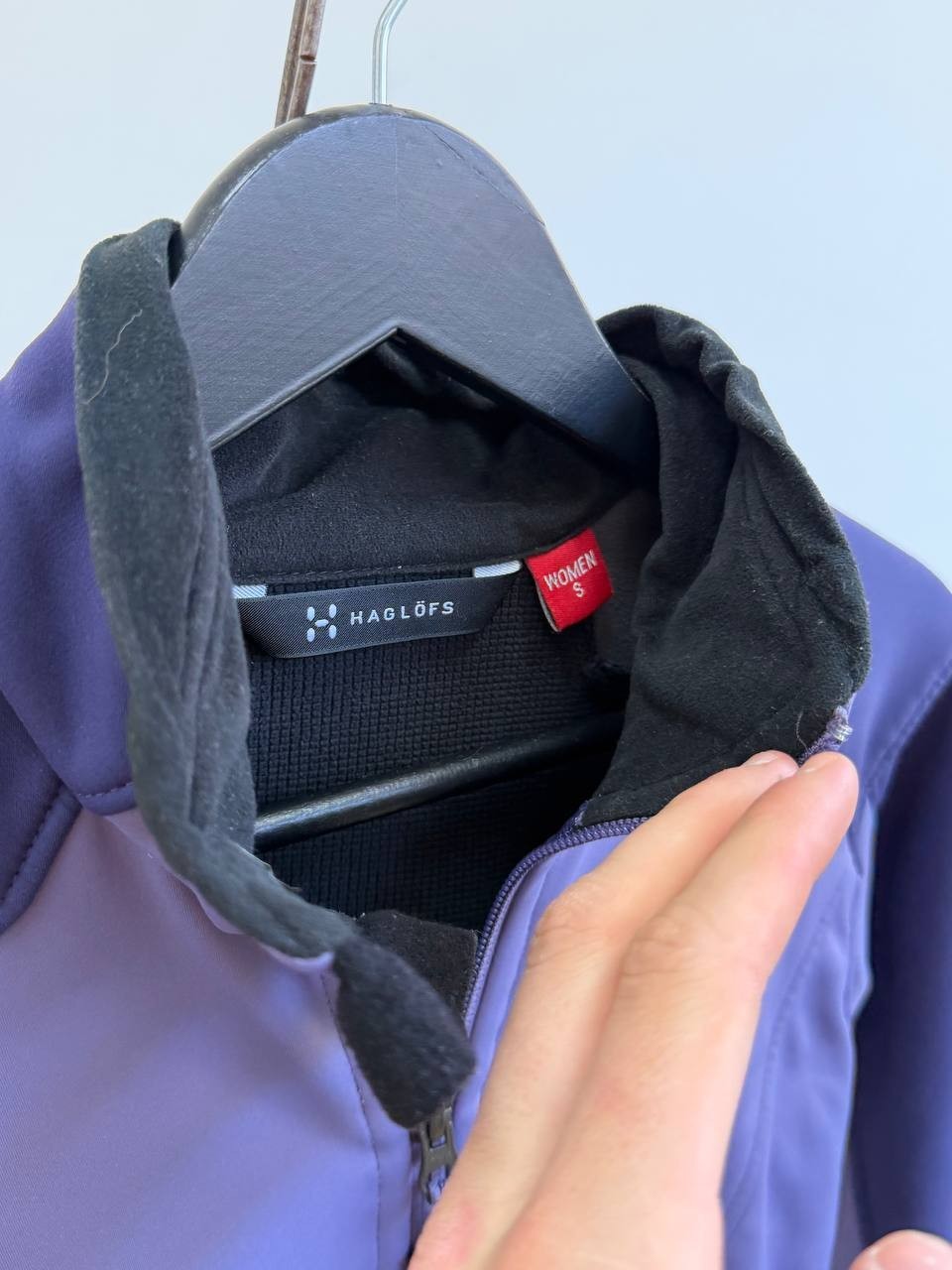 Haglöfs Women Softshell Fleece Jacket Size S Purple Outdoor Trekking Hiking