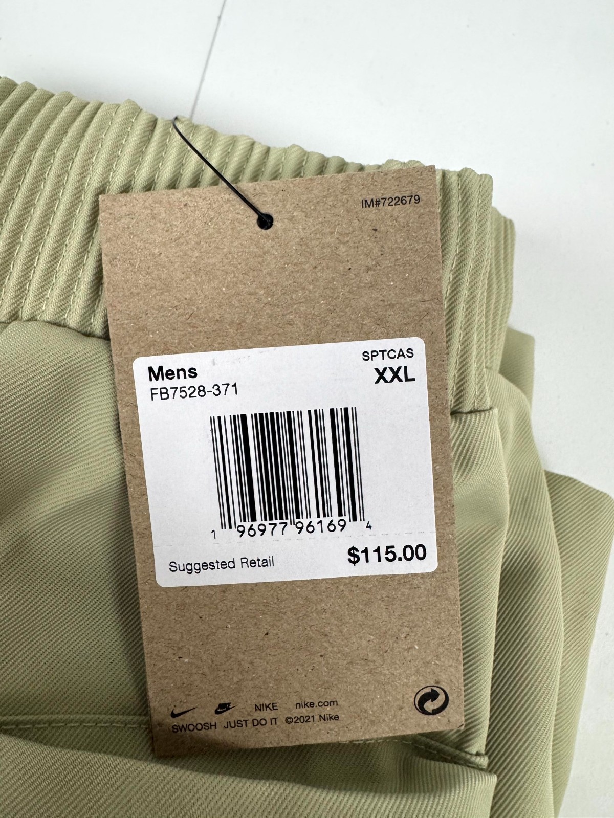 Nike Sportswear Tech Pack Loose Fit Utility Shorts Mens Olive FB7528-371 Sz 2XL