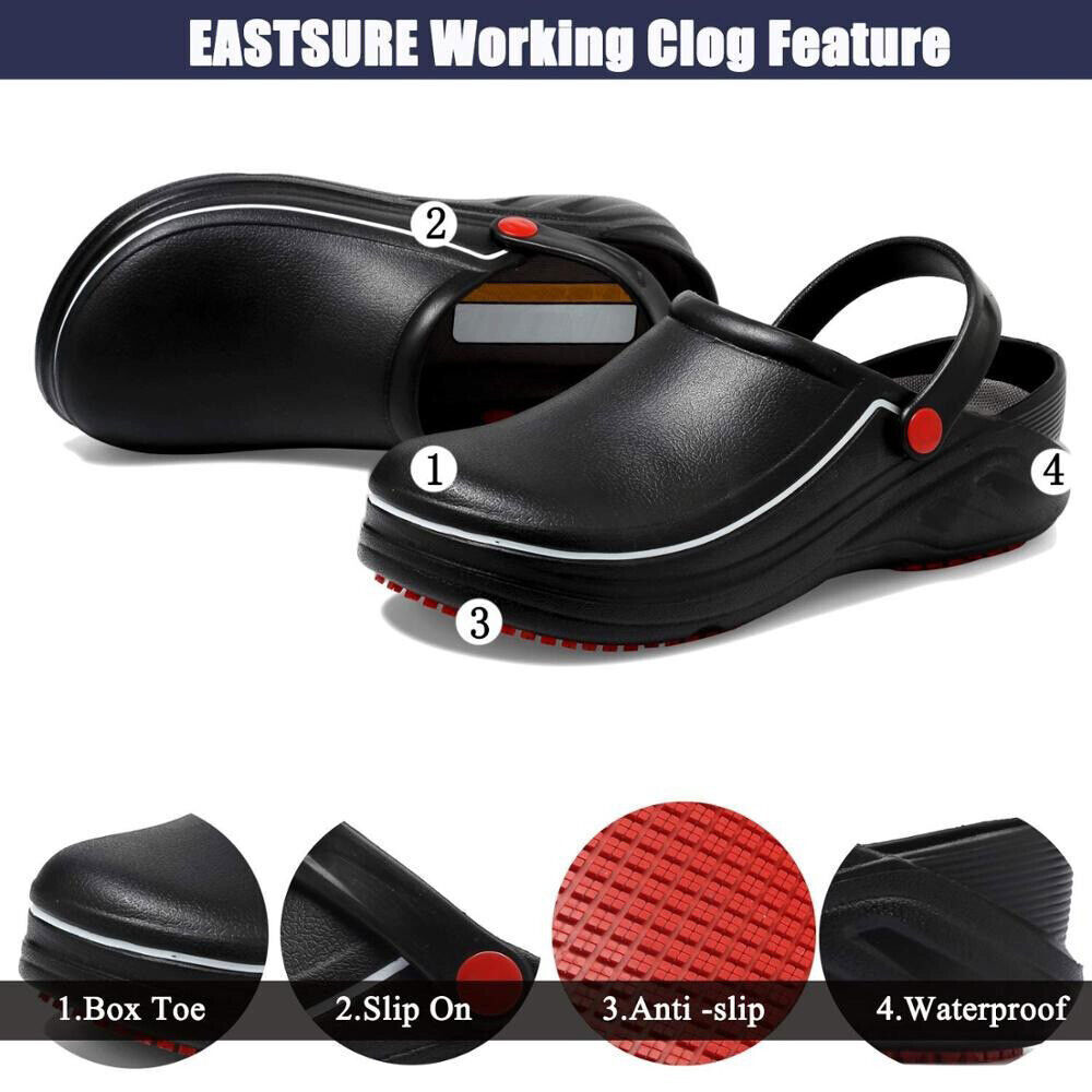 Unisex Chef Non Slip Work Clogs Shoes Waterproof Oilproof Food Service Shoes New