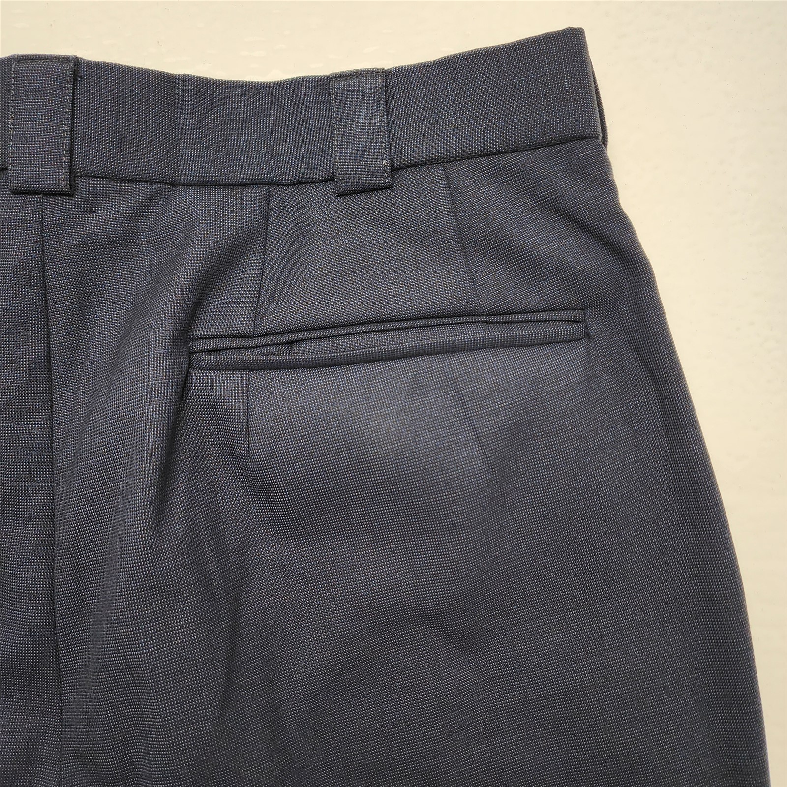 Bespoke Angelico 42L 32×30 Dark Blue Nailhead Super 100’s Wool 3Btn Mens Suit