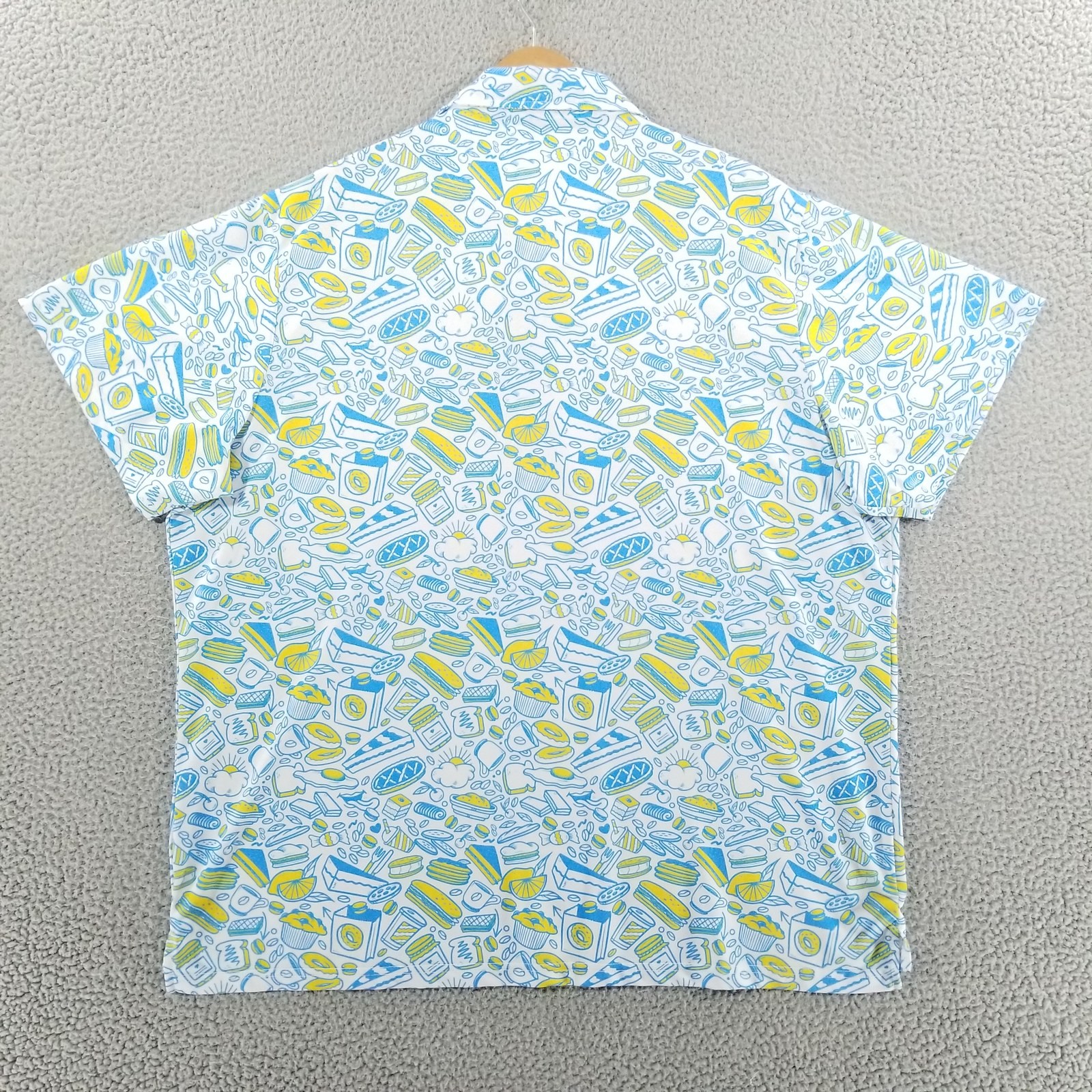 Breakfast Balls Polo Shirt Mens XXL Modern Fit Bacon Brunch Golf Donuts Diner