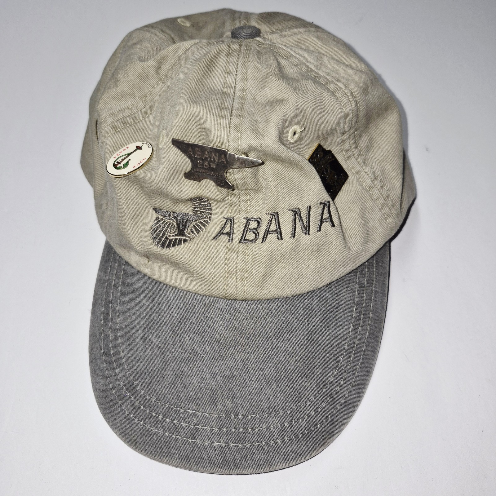 Vintage ABANA Blacksmith Hat Cap + 4 Collector Anvil Seattle Pins Rare 90s Art