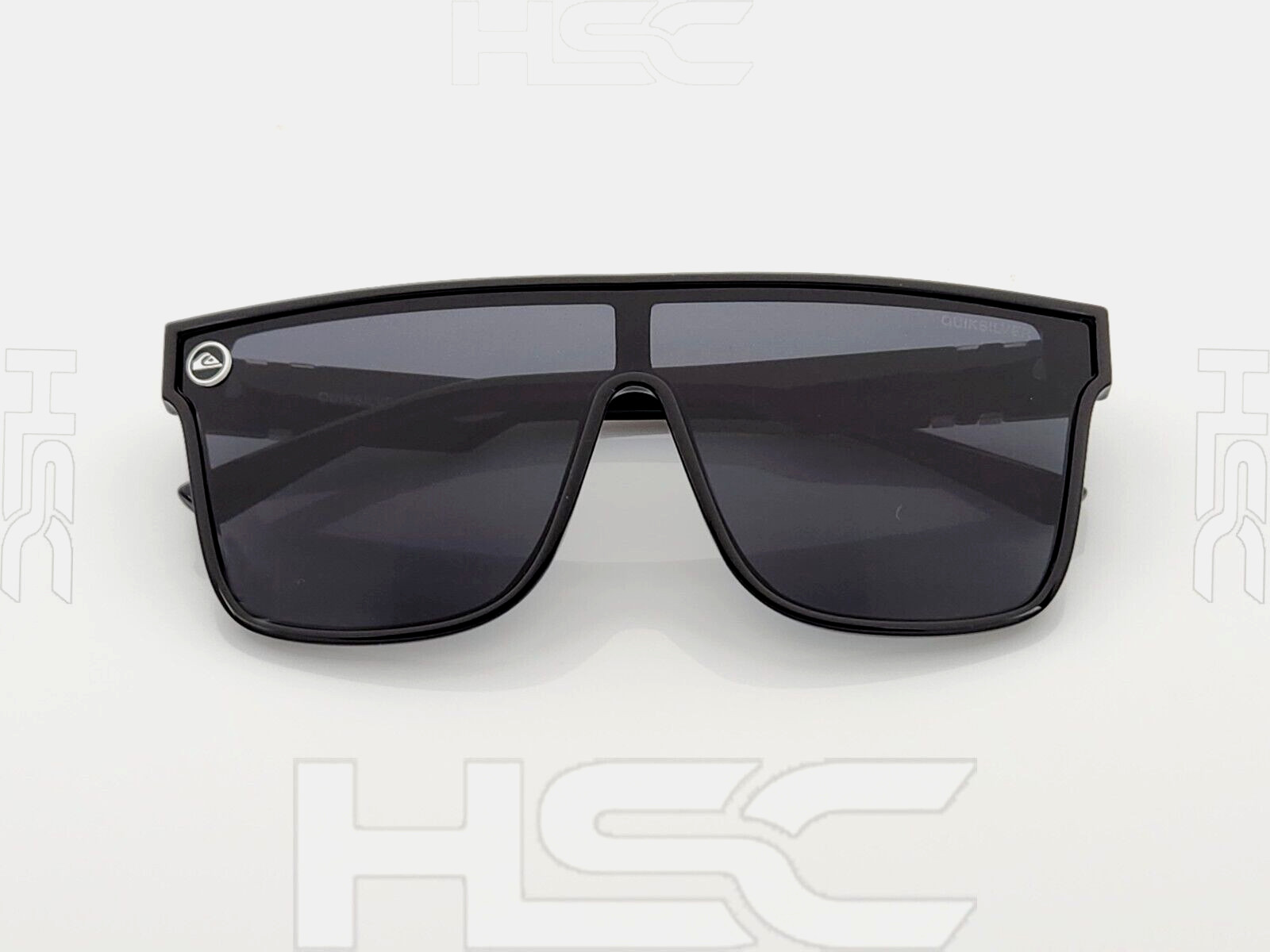 Quiksilver SciFi Shield Sunglasses Gloss Black Frame Dark Smoke Single Lens