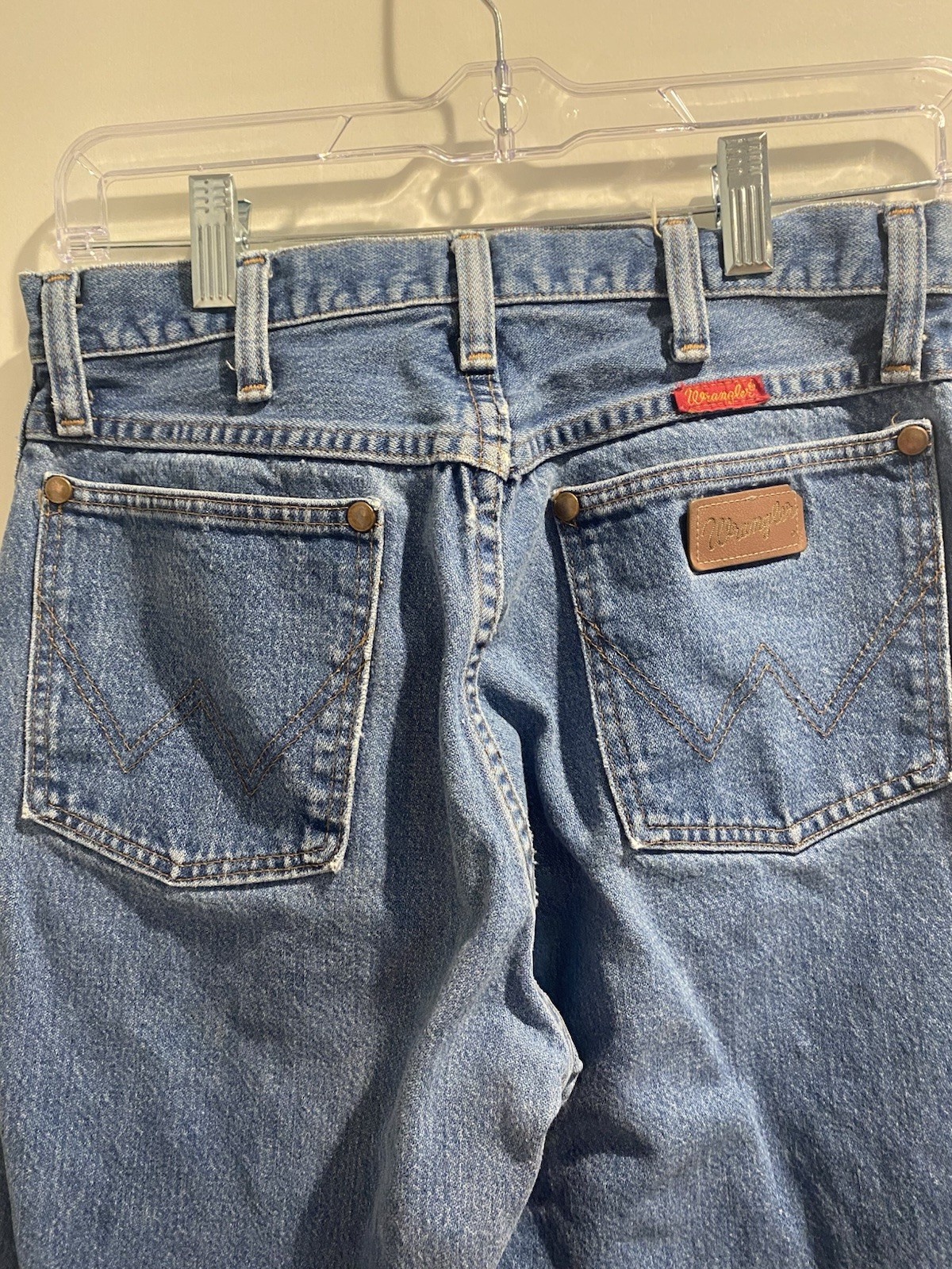 VTG Wrangler Women’s Jeans Sz 7×34 Blue Denim High Waist Made In USA